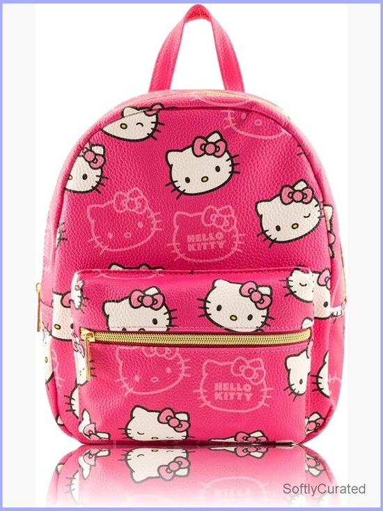 Mini PU Leather Daypack Backpack with Hello Kitty Design main image 5